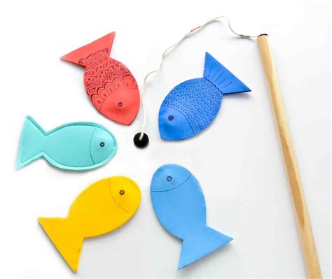 diy magnetic fishing game|magnetic fishing poles for kids.
